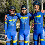 Le podium de la 1ère épreuve de la Coupe de la Montagne 2024